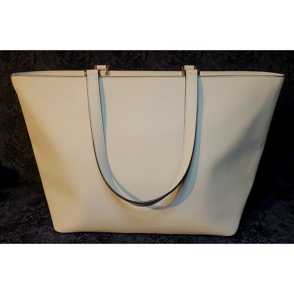 Kate Spade On Pointe Large Swan Tote Black And White Swans 10" Strap Gray Clean - Picture 4 of 16